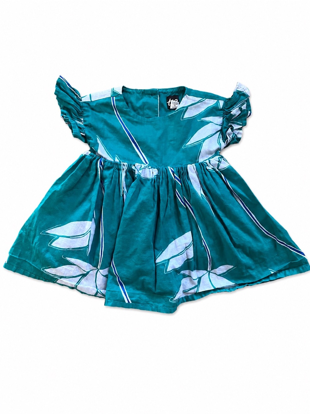 Tea Collection Teal Floral Baby Dress with Bloomer - Kids Accessories - Picture 2 of 8